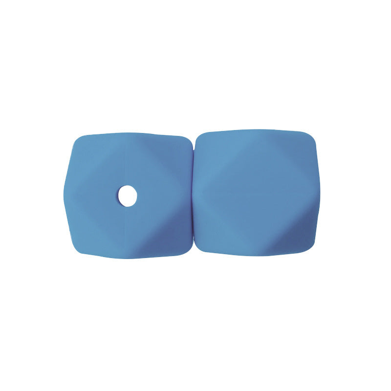 Wholesale 17MM 50PCS Hexagon DIY Colorful Beads Silicone